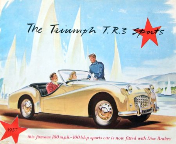Triumph TR 3 Sports Modelprogram 1955 Carbrochure (4777)